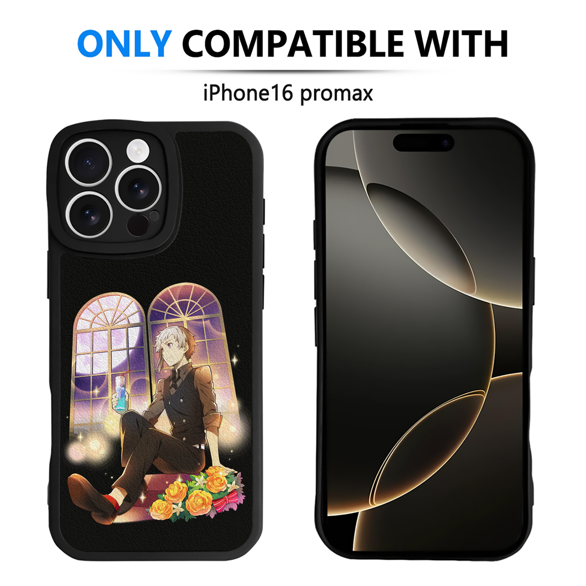 （画像用） 文豪ストレイドッグス Bungo Stray Dogs 【iPhone 16シリーズ対応】シリコンスマホケース（レザー調） 材質：シリコン